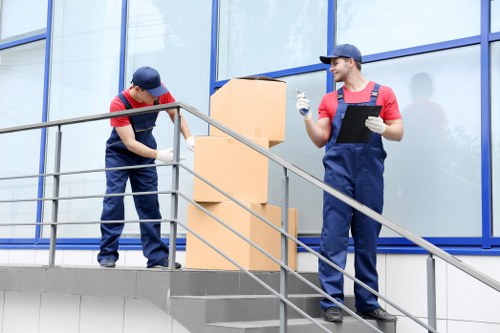 Removal team planning a house move in Knightsbridge