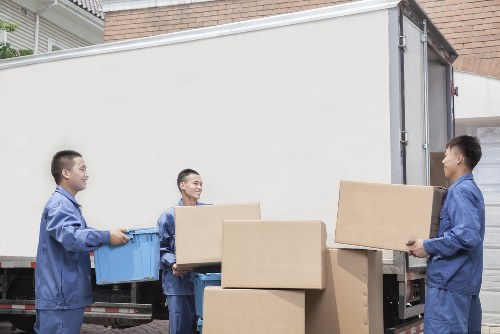 Professional van loading near Knightsbridge apartments and businesses