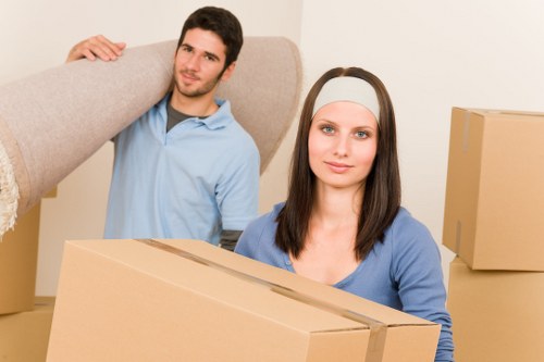 Careful loading outside a Knightsbridge property