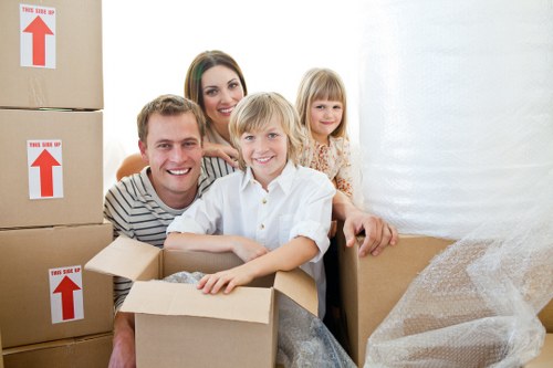Unpacking household items in a Knightsbridge apartment