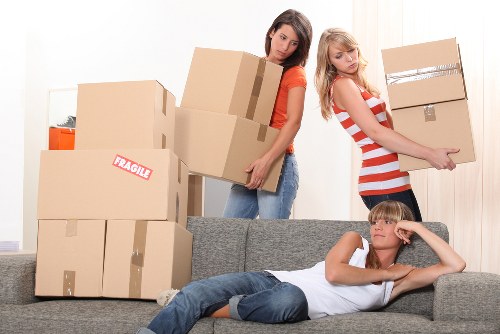 Careful loading of furniture in a central London move